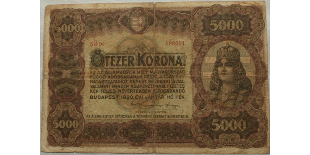 5000 korona 1920